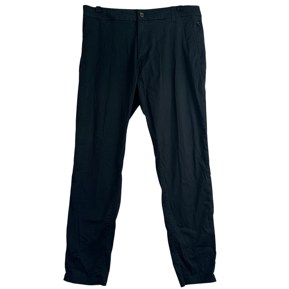 Birddogs Stretch Khakis Chino‎ Pants Mens 34x30 Black Slim Fit Performance